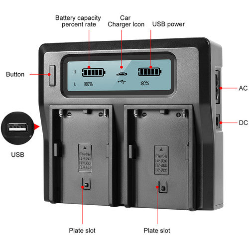 GVM BP-U65 5600mAh Battery with Charger for Sony PMW / PXW Series Cameras