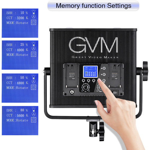 GVM 672S-B Bi-Color LED Video 3-Light Kit (Black)