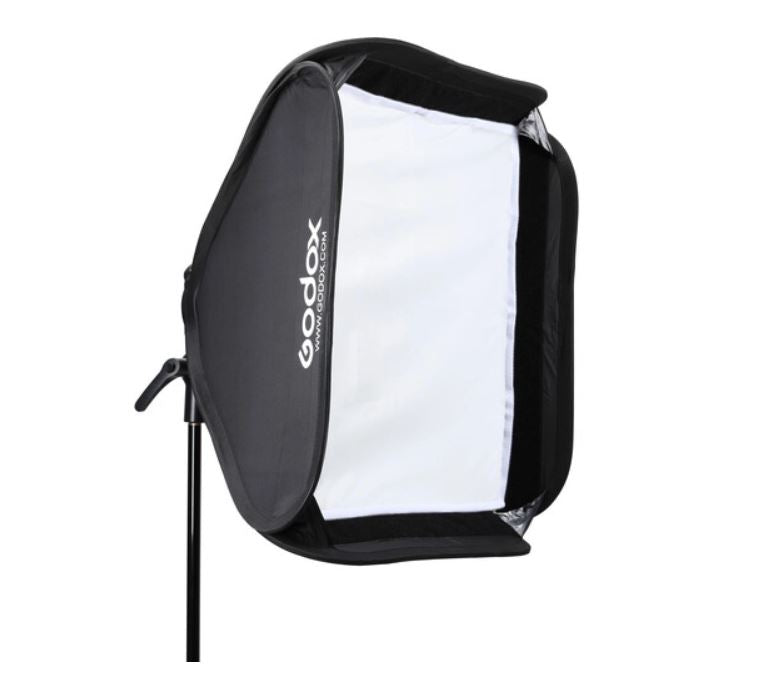 Godox S2 Bowens Mount Bracket with Softbox, Grid &amp; Carrying Bag Kit (23.6 x 23.6")