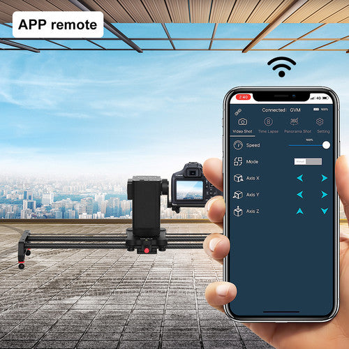 GVM 3D-80 3-Axis Wireless Carbon Fiber Motorized Slider with Bluetooth Remote (32"")
