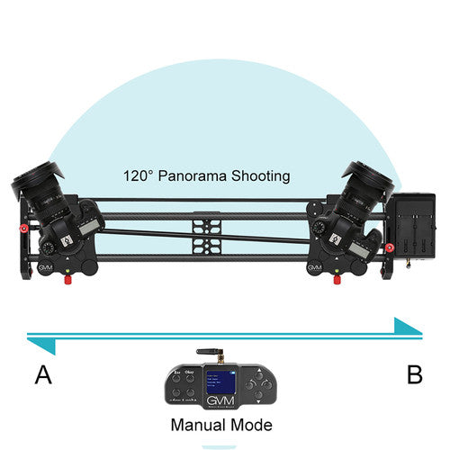 GVM GT-80WD Wireless Carbon Fiber Motorized Camera Slider (31"") with Bluetooth Remote