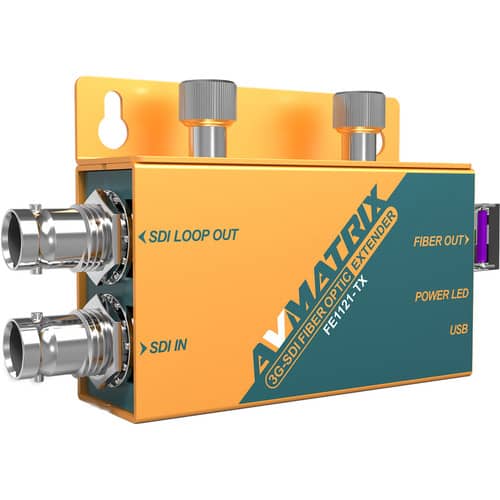 AVMATRIX 3G-SDI Fiber Optic Extender Transmitter and Receiver Set