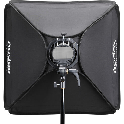 Godox S2 Bowens Mount Bracket with Softbox &amp; Carrying Bag Kit (23.6 x 23.6"")