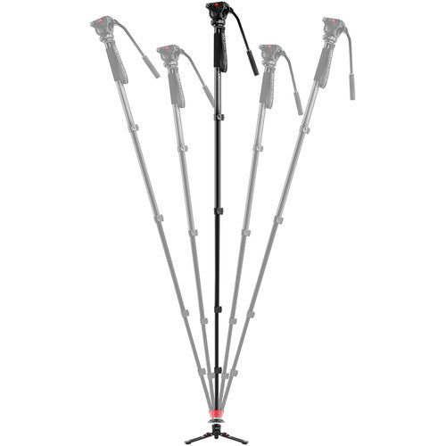 GVM G175 Aluminum 5-Section Monopod with Video Fluid Head