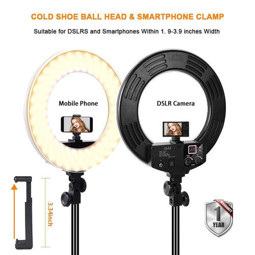 GVM HD-14S Bi-Color LED Ring Light (14"")