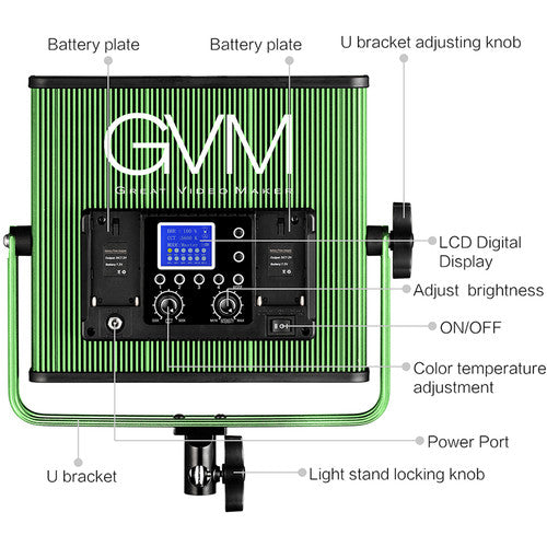 GVM-672S Bi-Color LED Video Light Panel (Green)