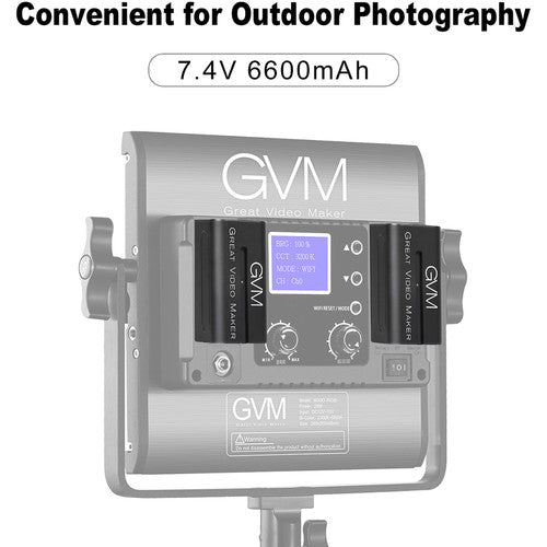 GVM NPF970 6600mAh Battery with Travel Charger