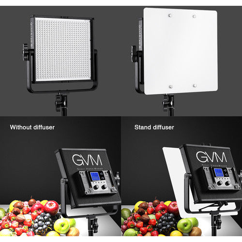 GVM 672S-B Bi-Color LED Video 3-Light Kit (Black)