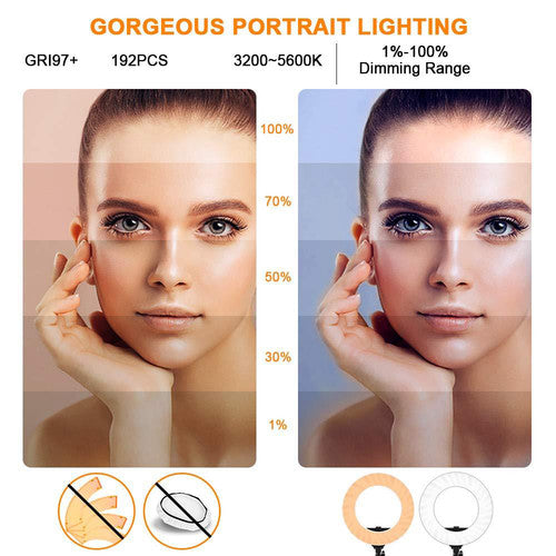 GVM HD-14S Bi-Color LED Ring Light (14"")