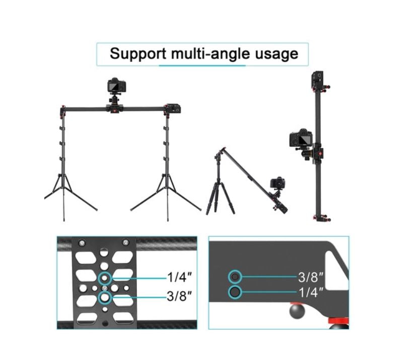 GVM GT-80WD Wireless Carbon Fiber Motorized Camera Slider (31"") with Bluetooth Remote