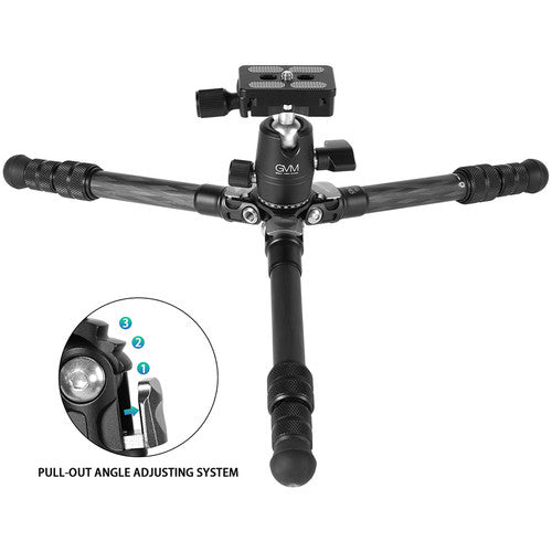 GVM JJ-G265 Carbon Fiber Mini Tabletop Tripod