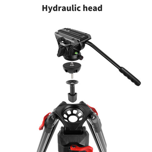 GVM JJL-JY Aluminum Video Tripod with Fluid Head