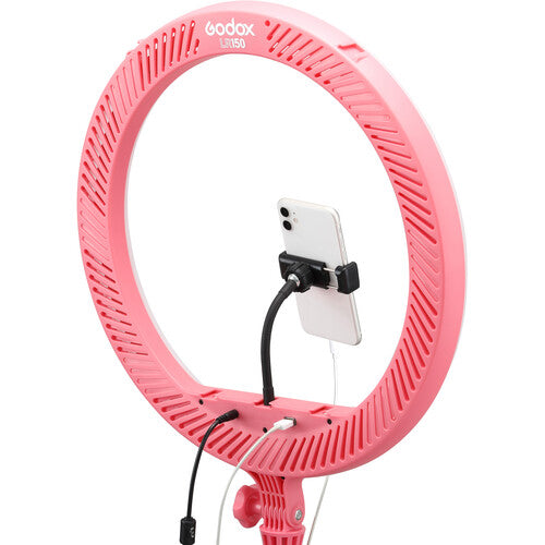 Godox Bi-Color 18"" LED Ring Light (Pink)
