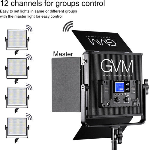 GVM 672S-B Bi-Color LED Video 2-Light Kit (Black)