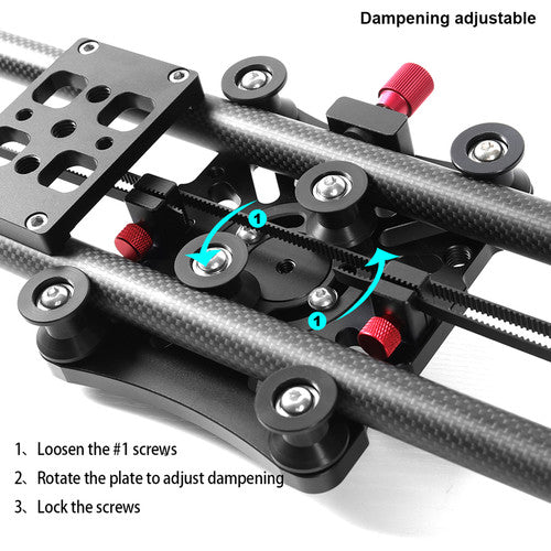 GVM GP-80FW Carbon Fiber Camera Slider with Flywheel (33"")