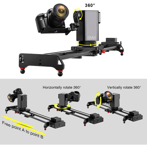 GVM 3D-80 3-Axis Wireless Carbon Fiber Motorized Slider with Bluetooth Remote (32"")