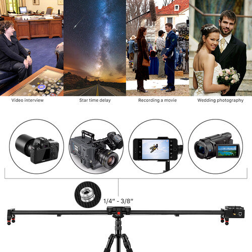 GVM GT-120WD Wireless Carbon Fiber Motorized Camera Slider (47"") with Bluetooth Remote
