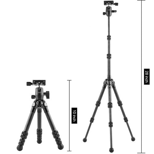GVM JJ-G265 Carbon Fiber Mini Tabletop Tripod