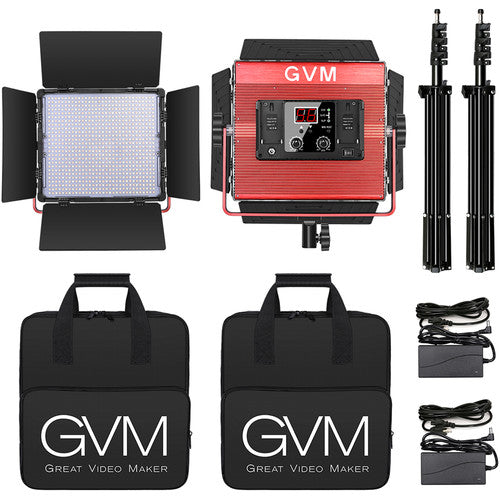 GVM MB832-2L Bi-Color LED 2-Light Kit with Stands