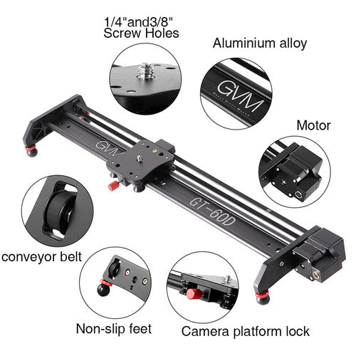 GVM GT-60D Professional Video Aluminum Alloy Motorized Camera Slider (23"")