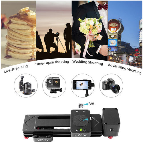 GVM WY-2V Portable Mini Motorized Camera Slider