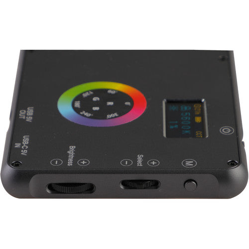 Phottix M200R RGB LED On-Camera Light Panel with USB Power Bank