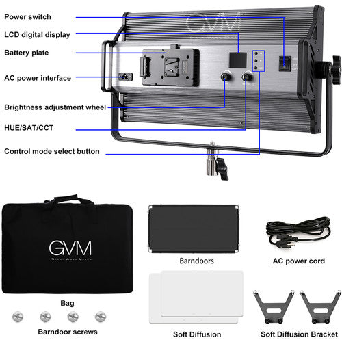 GVM 110S RGB LED Studio Video Light Panel