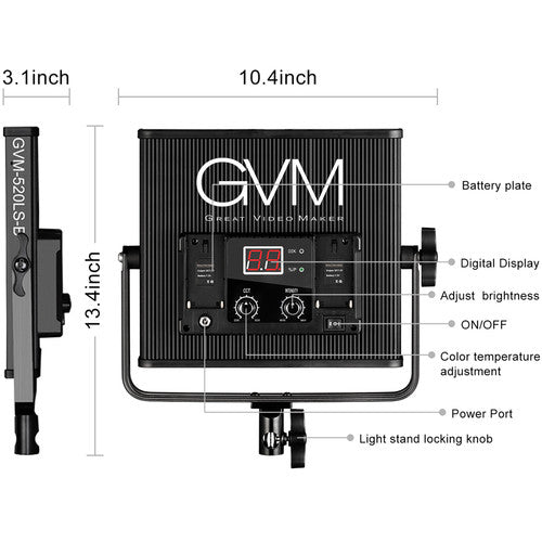 GVM 520LS-B Bi-Color LED 2-Panel Kit