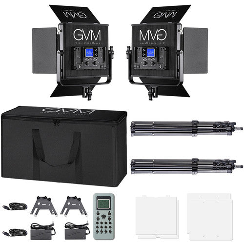 GVM 672S-B Bi-Color LED Video 2-Light Kit (Black)