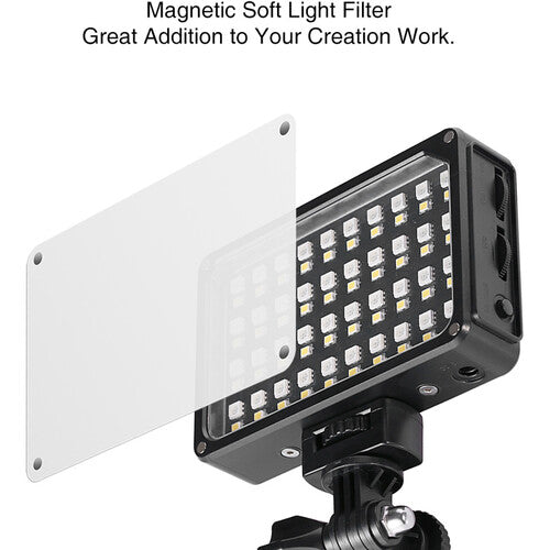 GVM 7S RGB LED On-Camera Video Light with Wi-Fi Control