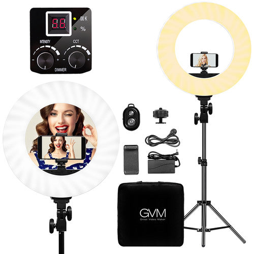 GVM HD-14S Bi-Color LED Ring Light (14"")