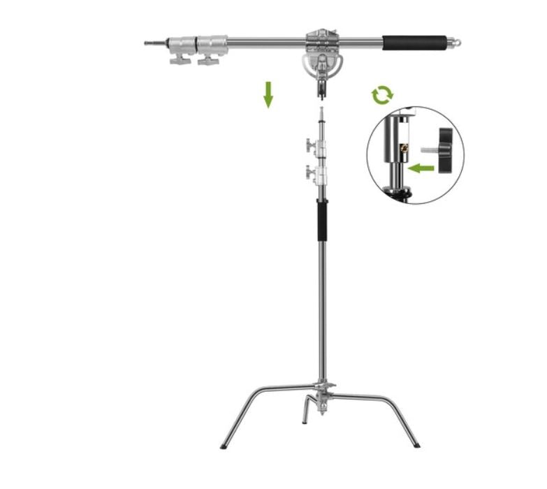 GVM C360 Turtle Base C-Stand and Cross Arm Boom Kit (10.5')