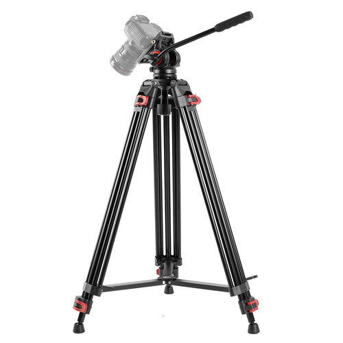GVM JJL-JY Aluminum Video Tripod with Fluid Head