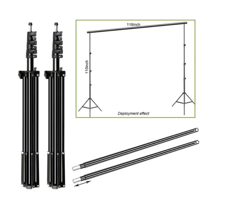GVM P80S LED 4-Light Kit with Umbrellas, Softboxes and Backdrops