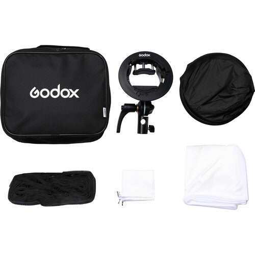 Godox S2 Bowens Mount Bracket with Softbox &amp; Carrying Bag Kit (31.5 x 31.5"")