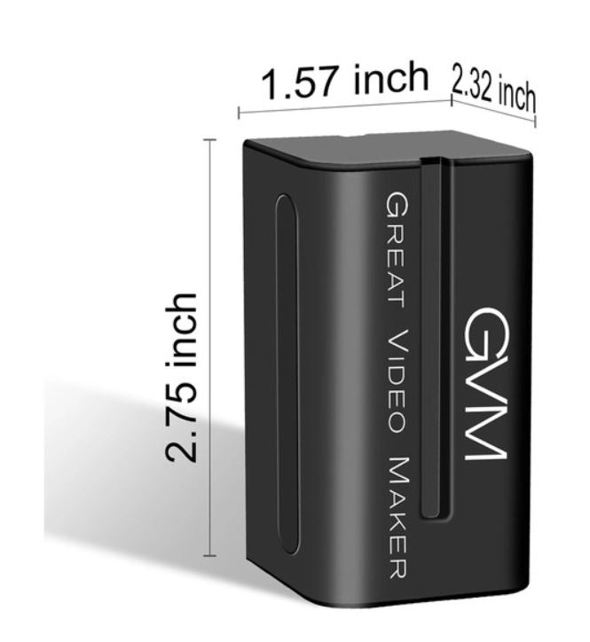 GVM NPF970 6600mAh Battery with Travel Charger