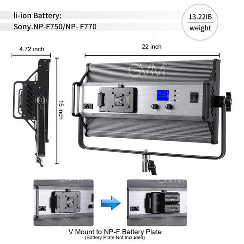 GVM 110S RGB LED Studio Video Light Panel