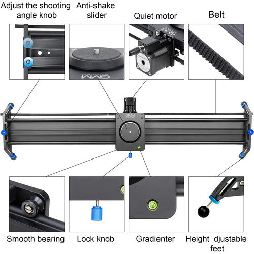 GVM GT-J80D Professional Video Aluminum Alloy Motorized Camera Slider (32"")