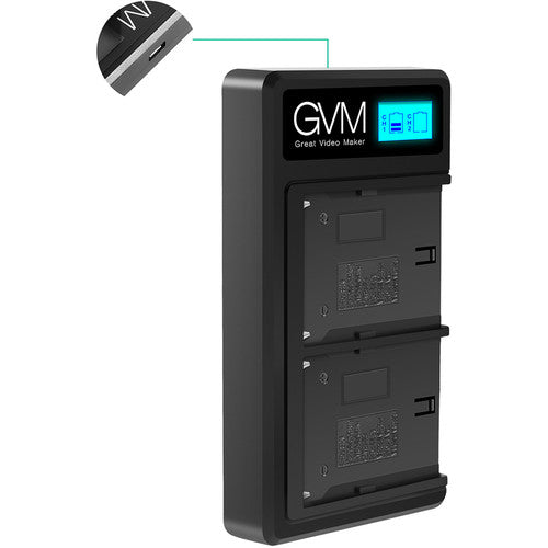 GVM NP-F970 6600mAh V-Mount Battery with USB Charger