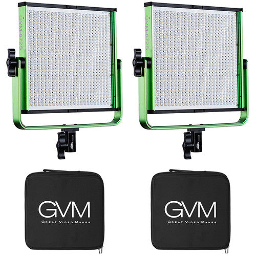 GVM 672S Bi-Color LED Video 2-Light Kit (Green)