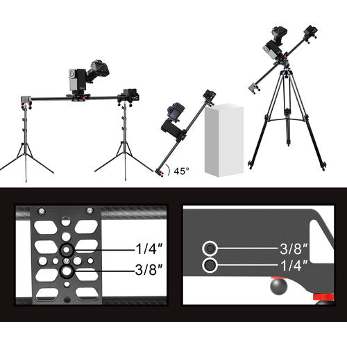 GVM 3D-80 3-Axis Wireless Carbon Fiber Motorized Slider with Bluetooth Remote (32"")
