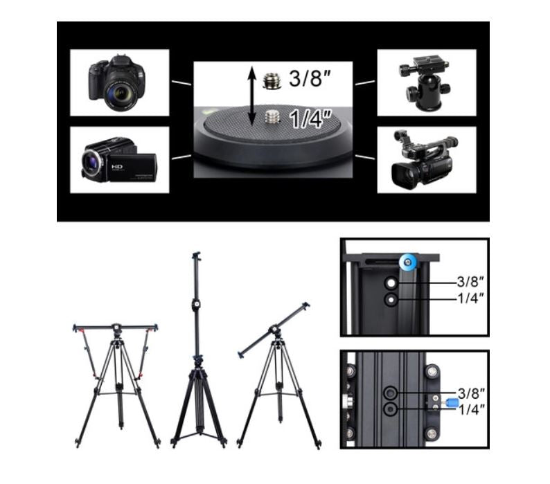 GVM GT-J120D Professional Video Aluminum Alloy Motorized Camera Slider (48"")