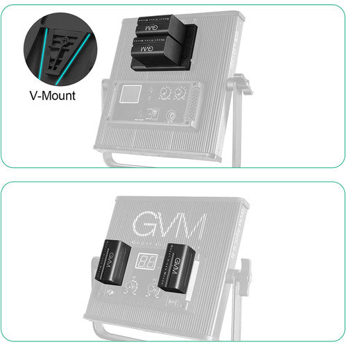 GVM NP-F970 6600mAh V-Mount Battery with USB Charger