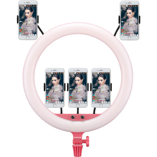 Godox Bi-Color 18"" LED Ring Light (Pink)