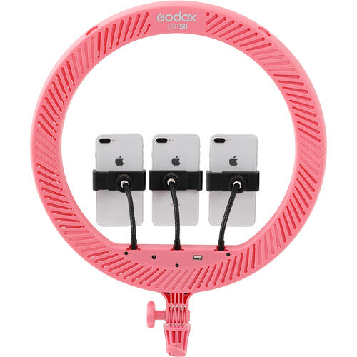 Godox Bi-Color 18"" LED Ring Light (Pink)