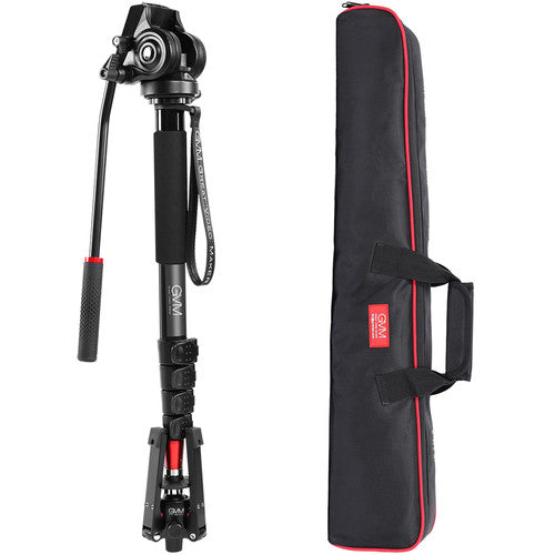 GVM G175 Aluminum 5-Section Monopod with Video Fluid Head