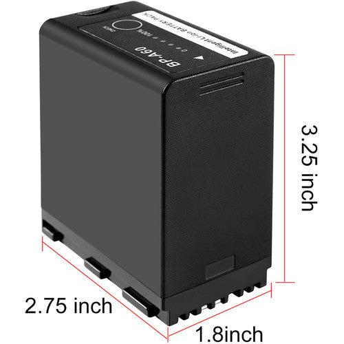 GVM Dual Charger with BP-A60 Battery for Canon C300 Mark II, C200 &amp; C200B (6800mAh)
