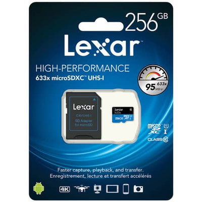 Lexar 256GB High-Performance 633x microSDHC™ UHS-I With Adapter