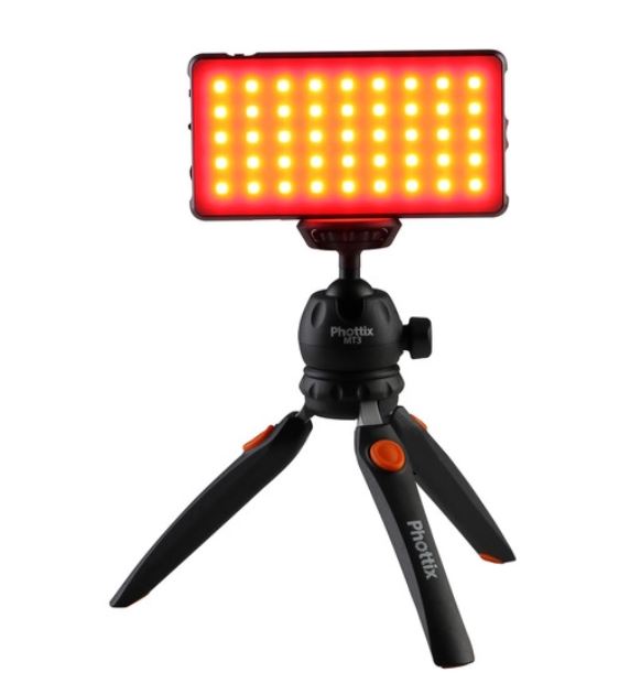 Phottix M200R RGB LED On-Camera Light Panel with USB Power Bank