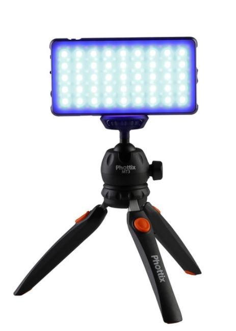 Phottix M200R RGB LED On-Camera Light Panel with USB Power Bank